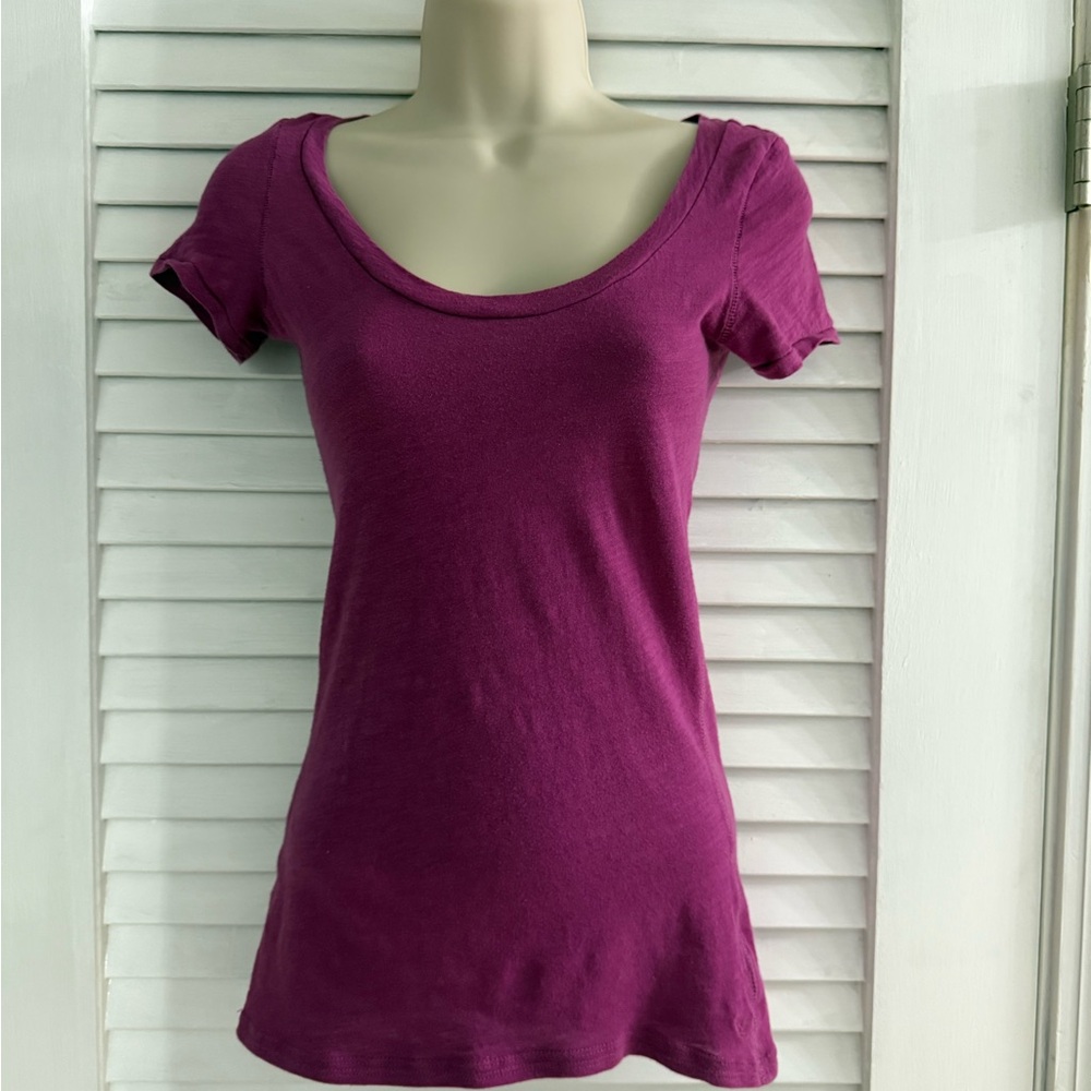 Fitted Pink and Purple Short Sleeve Tee